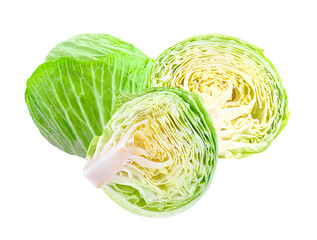 cabbage  slice isolated on  transparent png