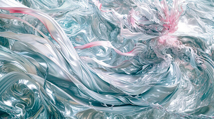 Beautiful abstract background. Folds of holographic paper close-up
