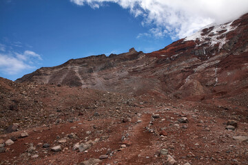 Reise durch Südamerika. Riobamba in Ecuador. Tour unterhalb des Chimborazo