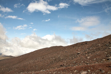 Reise durch Südamerika. Riobamba in Ecuador. Tour unterhalb des Chimborazo