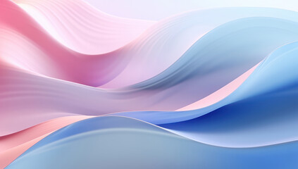 Abstract Vibrant Blue Curve: A Modern and Futuristic Illustration of Flowing Purple Liquid in Smooth Motion - A Bright Wallpaper Background with Light Patterns of Pink and Transparent Waves, Evoking