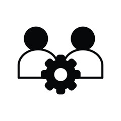 management icon with white background vector stock illustration
