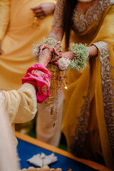 Indian hindu Haldi and chuda ritual