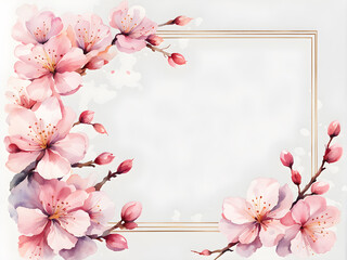 minimalist-style-cherry-blossom-frame-watercolor-illustration-no-background-trending-on-artstatio