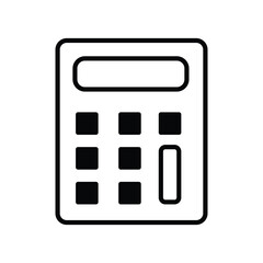 calculator icon with white background vector stock illustration