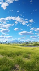 Fototapeta premium grassland and mountain 