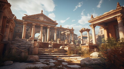 Obraz premium ruins of an ancient city