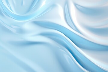 Naklejka premium Pastel blue background with smudged cosmetic cream texture