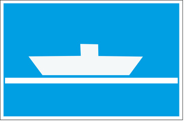Signe du code de navigation pour les eaux intérieures : Navire ne naviguant pas librement	