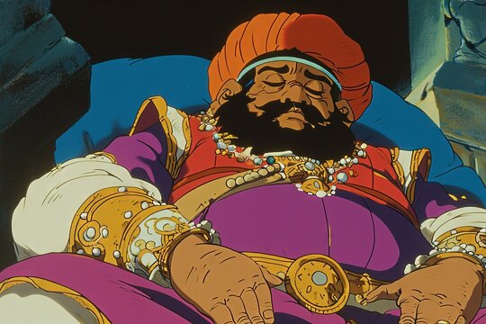 Sultan Snooze-a-lot, renowned for his ability to sleep for days on end, is mistaken for a magical artifact by visiting dignitaries, igniting a quest to awaken the slumbering ruler