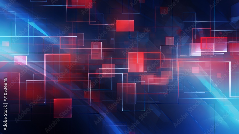 Poster vibrant digital cube pattern - abstract geometric design for creative projects