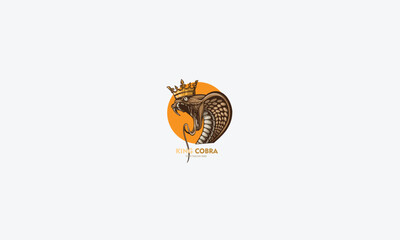 Snake king cobra logo design vector template