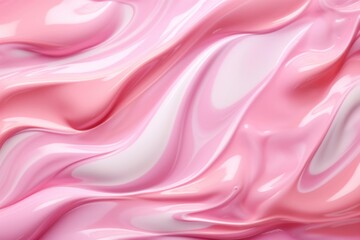Pink face cream strokes on beauty cream texture - obrazy, fototapety, plakaty