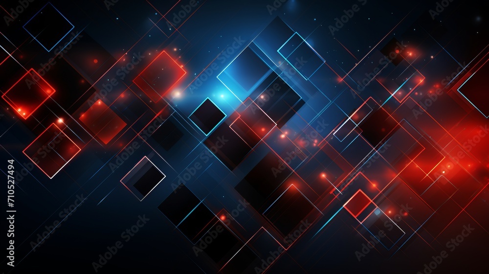 Poster vibrant digital cube pattern - abstract geometric design for creative projects