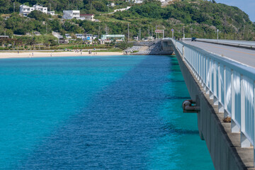 日本の沖縄県のとても美しい海の風景