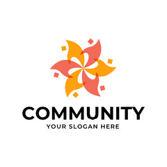 Obraz premium Global Community Logo Icon Elements Template. Community human Logo template vector