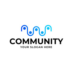 Global Community Logo Icon Elements Template. Community human Logo template vector