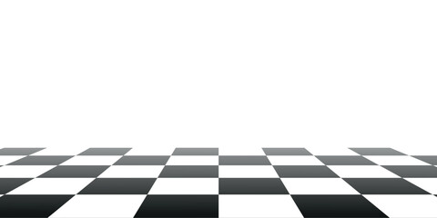 black and white chess board on a transparent background