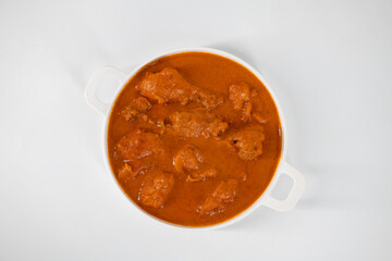 Tasty butter chicken curry dish from Indian cuisine. Tasty butter chicken curry, Murg Makhanwala or...