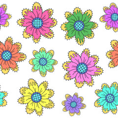 seamless pattern with flowers
