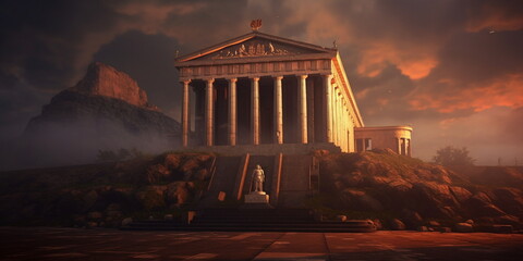 Naklejka premium ancient roman temple