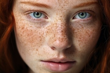 Portrait of a Woman with Freckles