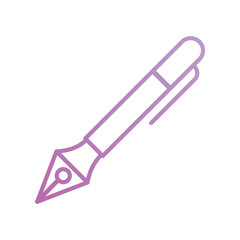 fountain pen icon with white background vector stock illustration