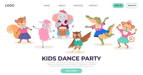 Animal party vector illustration. The animal party metaphorically paints jungle with colors joy and entertainment Join festivities as fauna turns woodland into lively celebration. Kids dance party