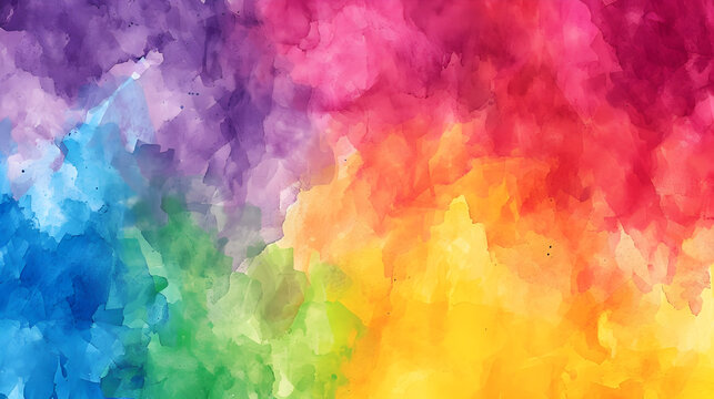 Abstract background of contrasting colorful watercolors in an artistic style.