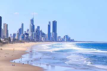 Gold Coast City Skyline: A Distant Ocean View