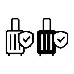 Travel insurance icon. Protection of air travel, insurance sign web sign. vector design