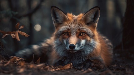 Obraz premium red fox vulpes