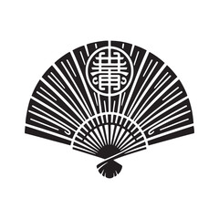 Awe-Inspiring Silhouettes: Chinese Fans Silhouette Stock Series Tailored for Your Creative Ventures - Chinese New Year Silhouette - Chinese Fans Vector Stock
