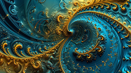 Illusory fractals that form complex and colorful patterns against the background