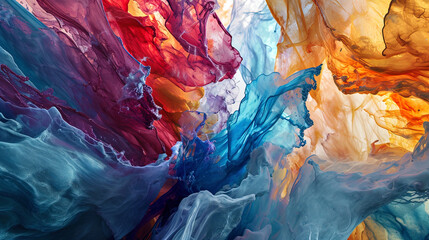 The bewitching abstraction, where colors and forms create an incredible effect of movement