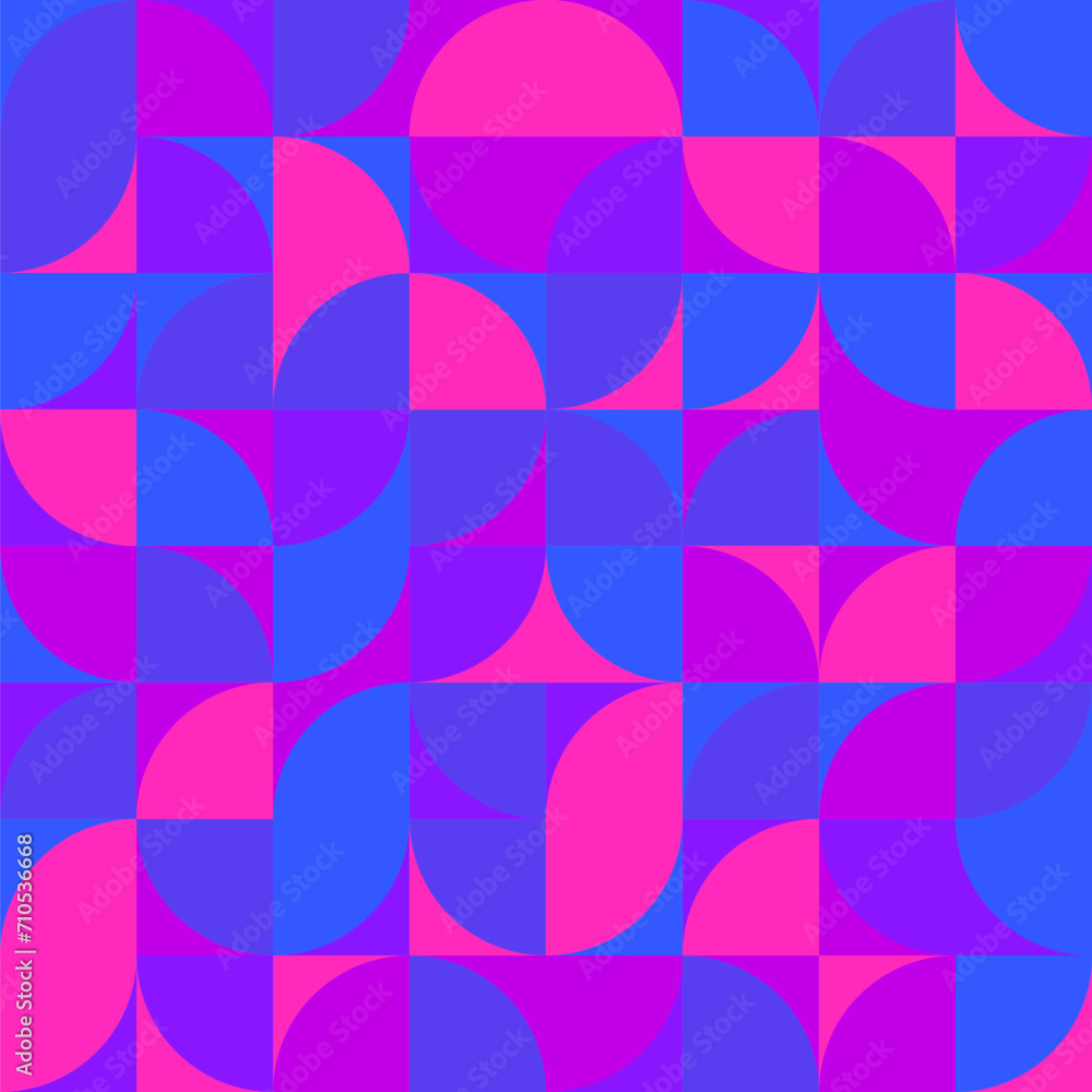 Poster abstract seamless geometric retro designed vector pattern in neon colors
