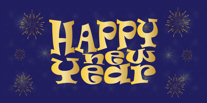 Happy New Year Background Design. Greeting Card, Poster, Banner