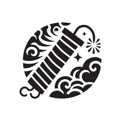 Explosive Designs Unveiled: A Captivating Chinese Firecrackers Silhouette Stock Collection for Stock Enthusiasts - Chinese New Year Silhouette - Chinese Firecrackers Vector Stock
