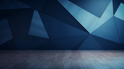 Abstract blue geometric wallpaper pattern for modern interior design