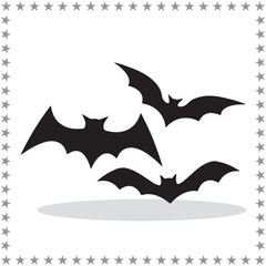 Bat Silhouette, cute Bat Vector Silhouette, Cute Bat cartoon Silhouette, Bat vector Silhouette, Bat icon Silhouette, Bat vector																									