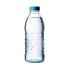 a water bottle with a blue cap