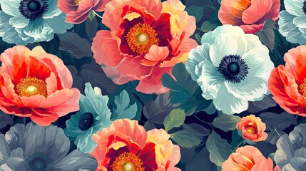 Colorful Flowers Adorning a Table - obrazy, fototapety, plakaty
