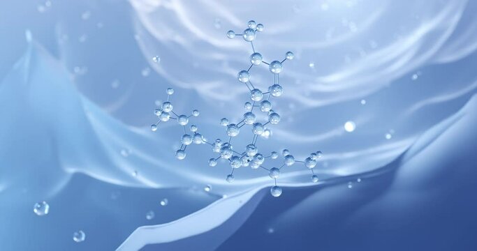 Deucravacitinib rotating molecular structure, 3d model of molecule, sotyktu, looped video