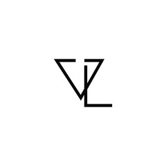 Minimal Letters VL Logo Design