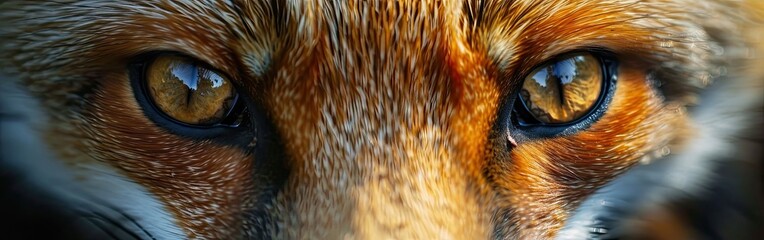 Closeup portrait of fox eyes - obrazy, fototapety, plakaty