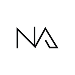 Minimal Letters NA Logo Design