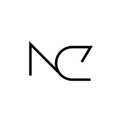 Minimal Letters NC Logo Design