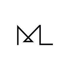 Minimal Letters ML Logo Design