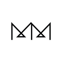 Minimal Letters MM Logo Design