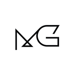 Minimal Letters MG Logo Design